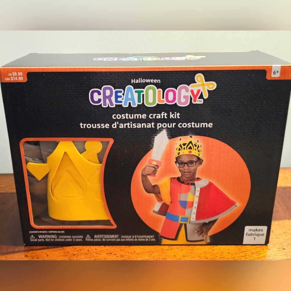 NWT-Creatology-Kids--King Costume Craft Kit-Halloween & Dress Up-Ages 6 & Up
